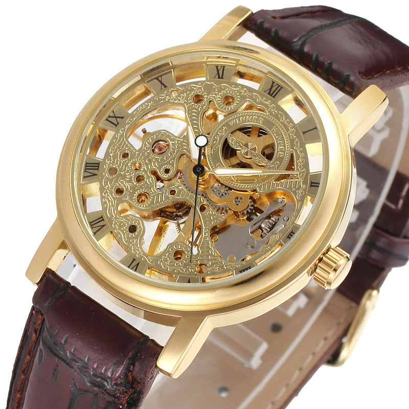 WINNER Mechanical Watch For Men With Premium Leather Straps, Water Resistant