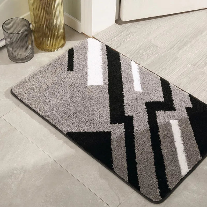 Inyahome Luxury Plush Bathmat Super Soft Microfiber Decoration Mats Water Absorption Bath Rug Super Cozy Quick Dry Floor Mats