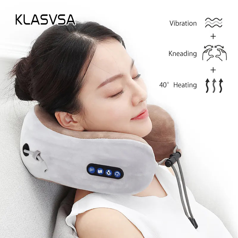 Electric Neck Massager U shaped Pillow Multifunctional Portable Shoulder Cervical Massager Outdoor Home Car Relaxing Massage