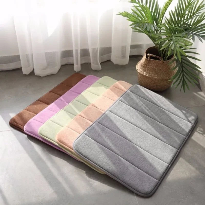 Home Bath Mat Super Absorbent Bathroom Carpets Rugs Soft Memory Foam Floor Bedroom Toilet Floor Shower Rug Home Decor