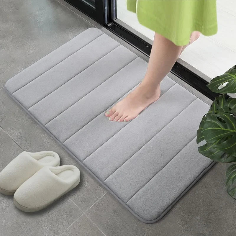 Home Bath Mat Super Absorbent Bathroom Carpets Rugs Soft Memory Foam Floor Bedroom Toilet Floor Shower Rug Home Decor