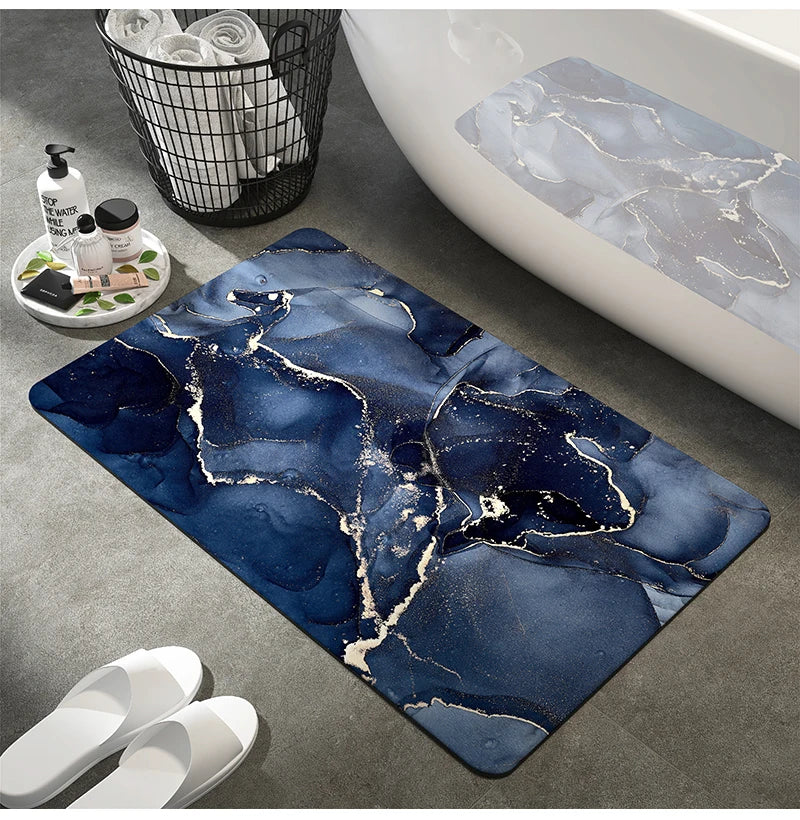 Luxury Bathroom Mats Anti Slip Shower Bath Mat Super Absorbent Quick Dry Foot Floor Mat Toilet Rug Doormat Carpet Washable