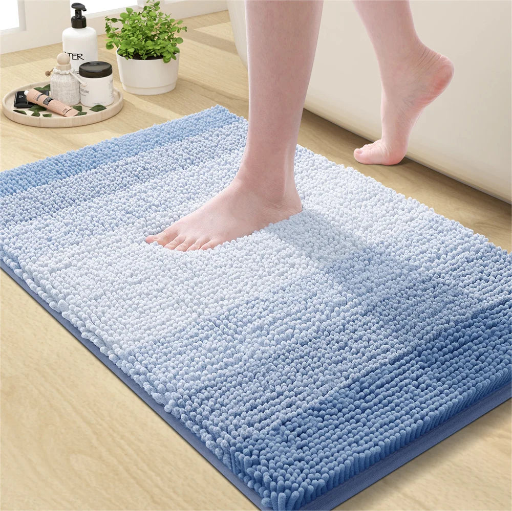 Olanly Luxury Bathroom Rug Soft Foot Mat Absorbent Microfiber Bath Rugs Non-Slip Plush Carpet Wash Dry Bath Mat For Floor Shower