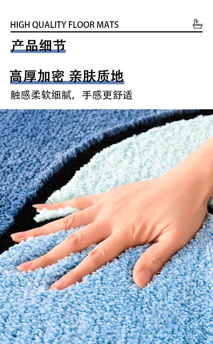 Luxury Bathroom Rug Soft Foot Mat Absorbent Microfiber Bath Rugs Non-Slip Plush Carpet Wash Dry Bath Mat For Floor Shower