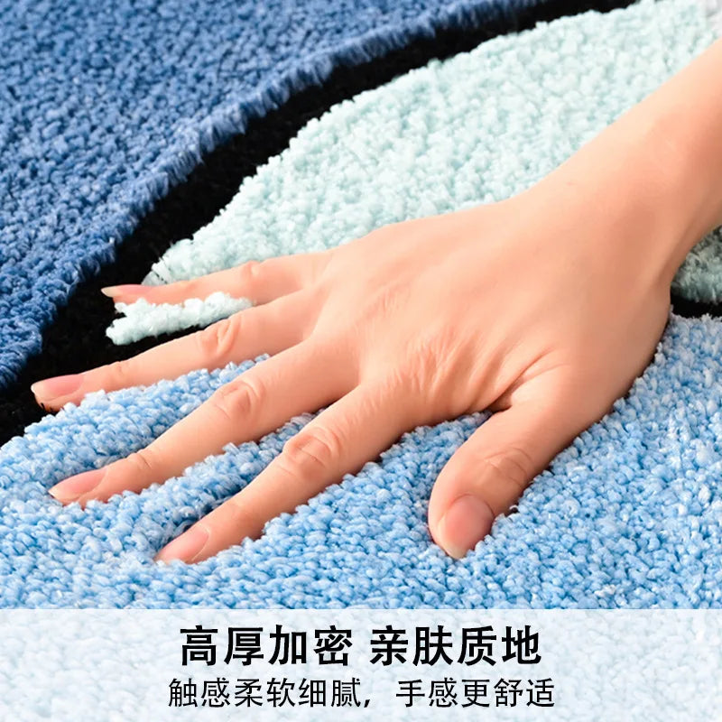 Luxury Bathroom Rug Soft Foot Mat Absorbent Microfiber Bath Rugs Non-Slip Plush Carpet Wash Dry Bath Mat For Floor Shower