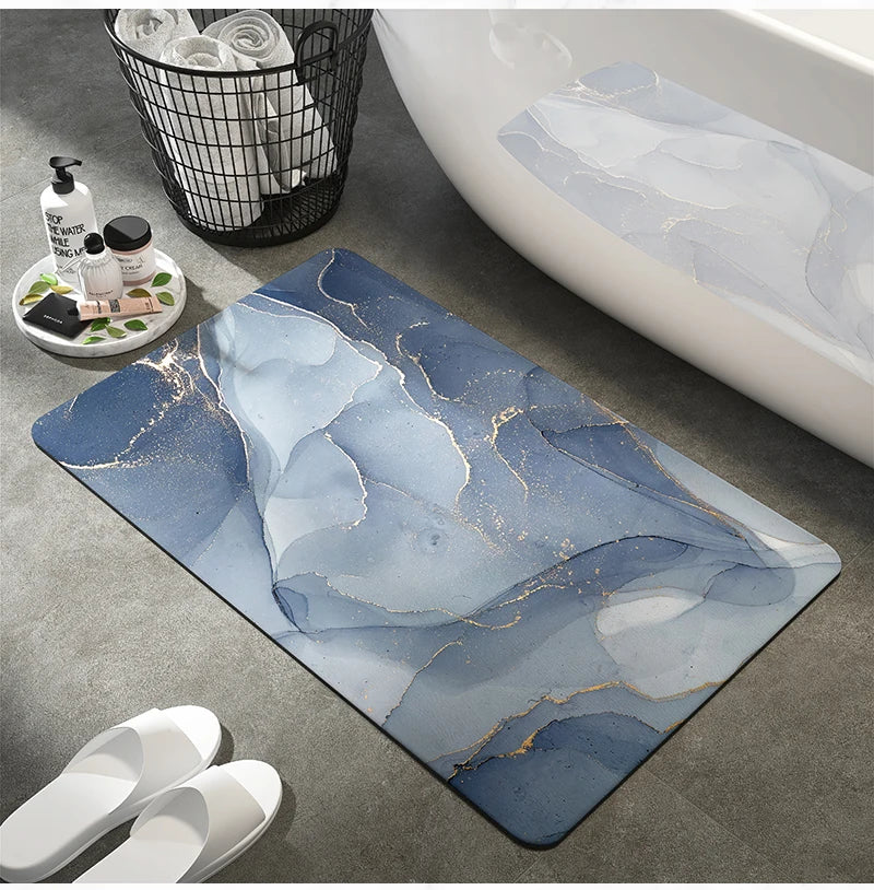 Luxury Bathroom Mats Anti Slip Shower Bath Mat Super Absorbent Quick Dry Foot Floor Mat Toilet Rug Doormat Carpet Washable