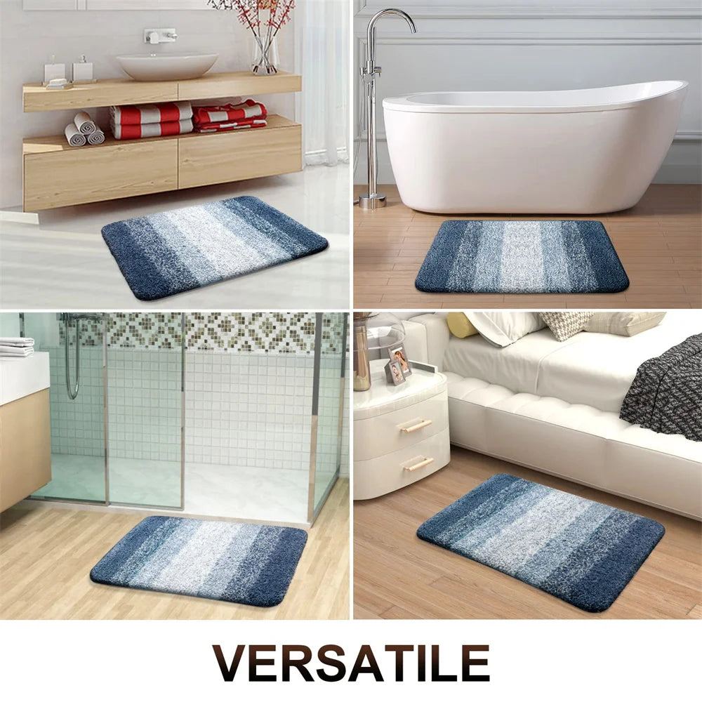 Olanly Luxury Bathroom Rug Soft Foot Mat Absorbent Microfiber Bath Rugs Non-Slip Plush Carpet Wash Dry Bath Mat For Floor Shower