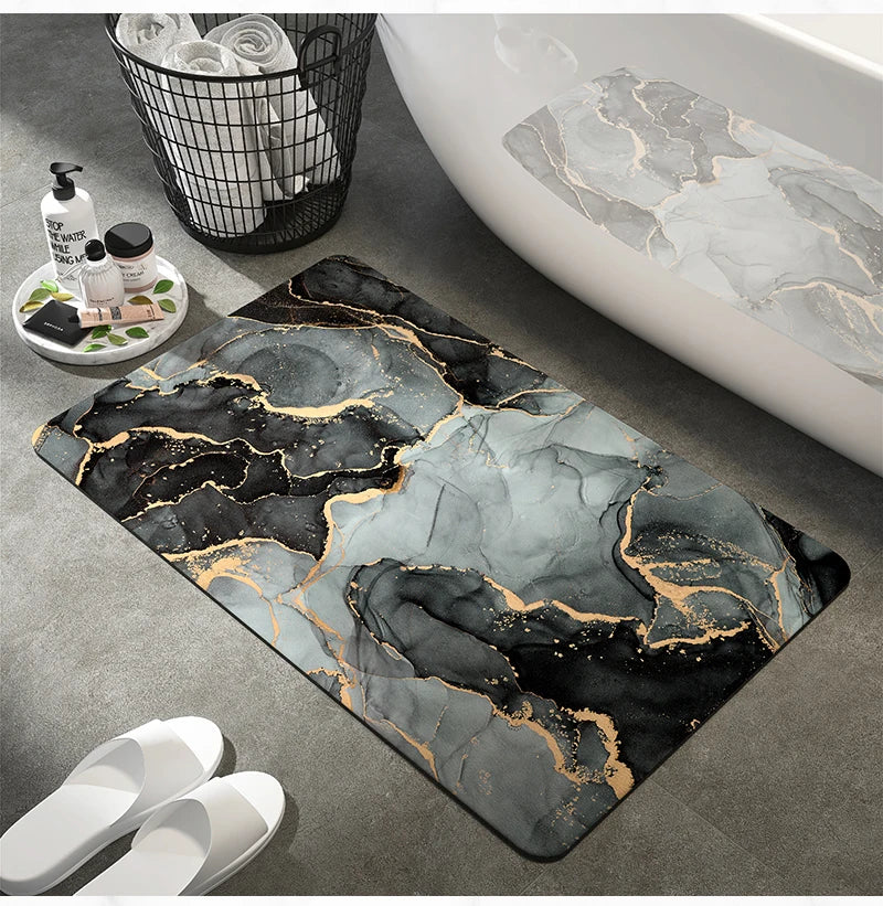 Luxury Bathroom Mats Anti Slip Shower Bath Mat Super Absorbent Quick Dry Foot Floor Mat Toilet Rug Doormat Carpet Washable